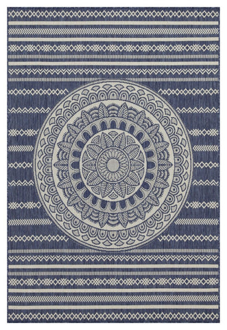 Sunshine - 5'3" X 7'3" Indoor, Outdoor Area Rug - Blue - Polypropylene