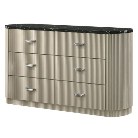 Travonte - Dresser - Gray / Beige