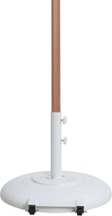 Fiji - Aluminum Patio Umbrella With Round White And Teak Base