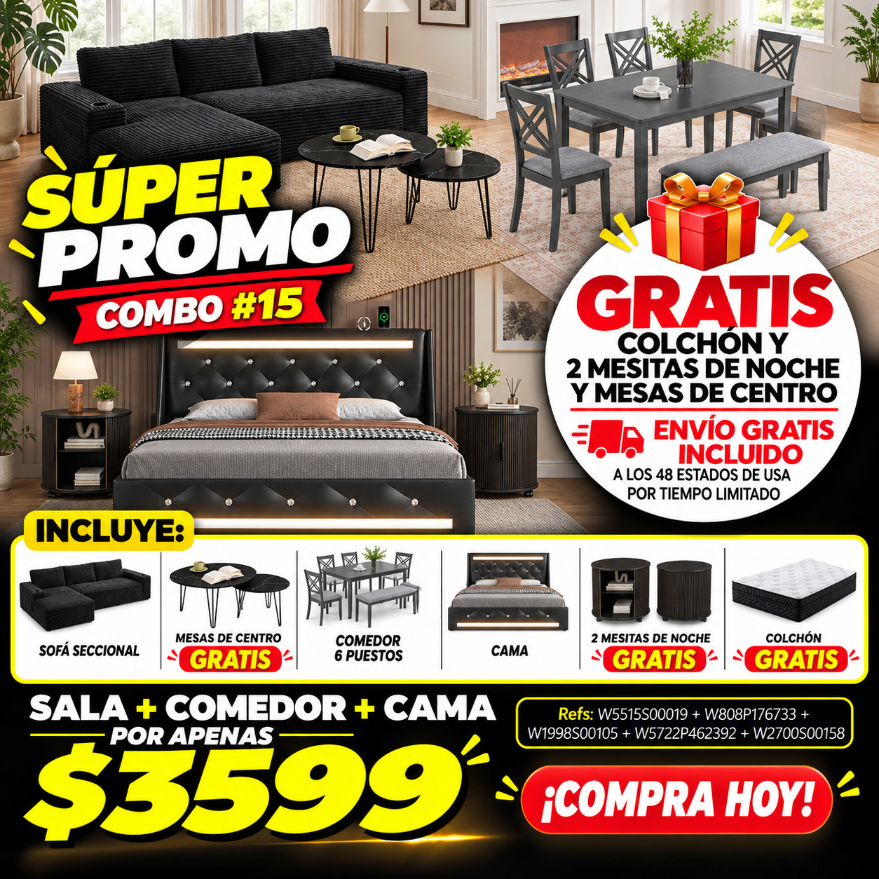 48-COMBO #15 CASA COMPLETA 3599