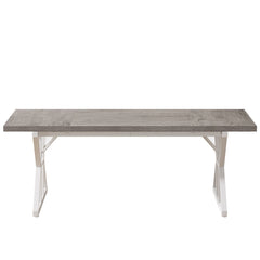 Rectangular Dining Table With X Trestle Metal Legs