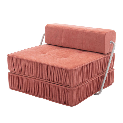Folding Sofa With Removable Back Cushion, Convertible Futon Sleeper Chair