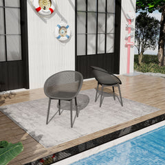 2 Piece Durable Single Chair With Hollow Out Design