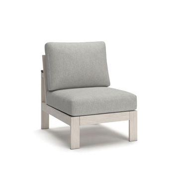 Vista Highlands - Armless Chair With Cushion - Brown / White