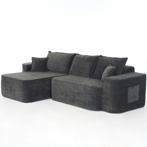 L-Shaped Sectional Sofa Couch With Chaise, Extra Deep Seats