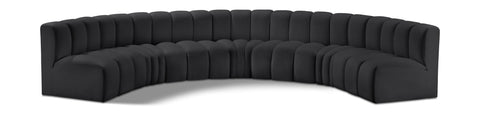 Arc - Faux Leather 7 Piece U-Shaped Modular Sofa