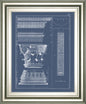 22x26 Column & Cornice Blueprint I By Vision Studio - Blue