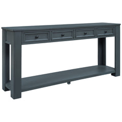 Hearth & Haven Clara - Console Table With Storage Drawers And Bottom Shelf