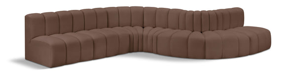 Arc - Faux Leather 7 Piece Modular Sofa