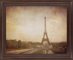 Sepia Eiffel View - 28" x 34" Framed Wall Art