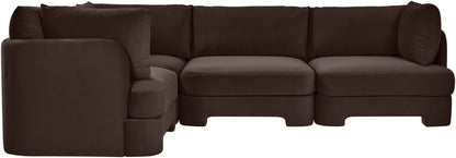Hammond - Velvet Performance Fabric Upholstered 4 Piece Sectional