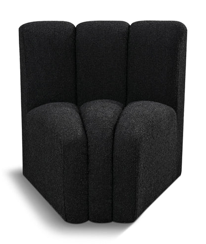 Arc - Boucle Fabric Curved Corner Chair