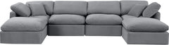 Indulge - Velvet 6 Piece Modular Double Chaise Sectional