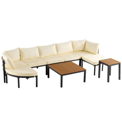 Outdoor Sectional Sofa Set Patio Seating Group With Cushions