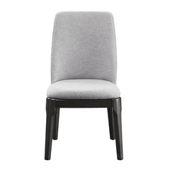Madan - Side Chair (Set of 2) - Light Gray Linen & Gray Oak