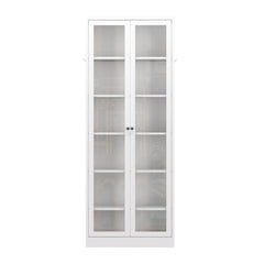 Industrial Metal Kitchen Pantry Cabinet With Adjustable Shelves - White