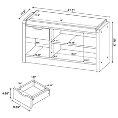 Astor - Open Shelf Storage Bench