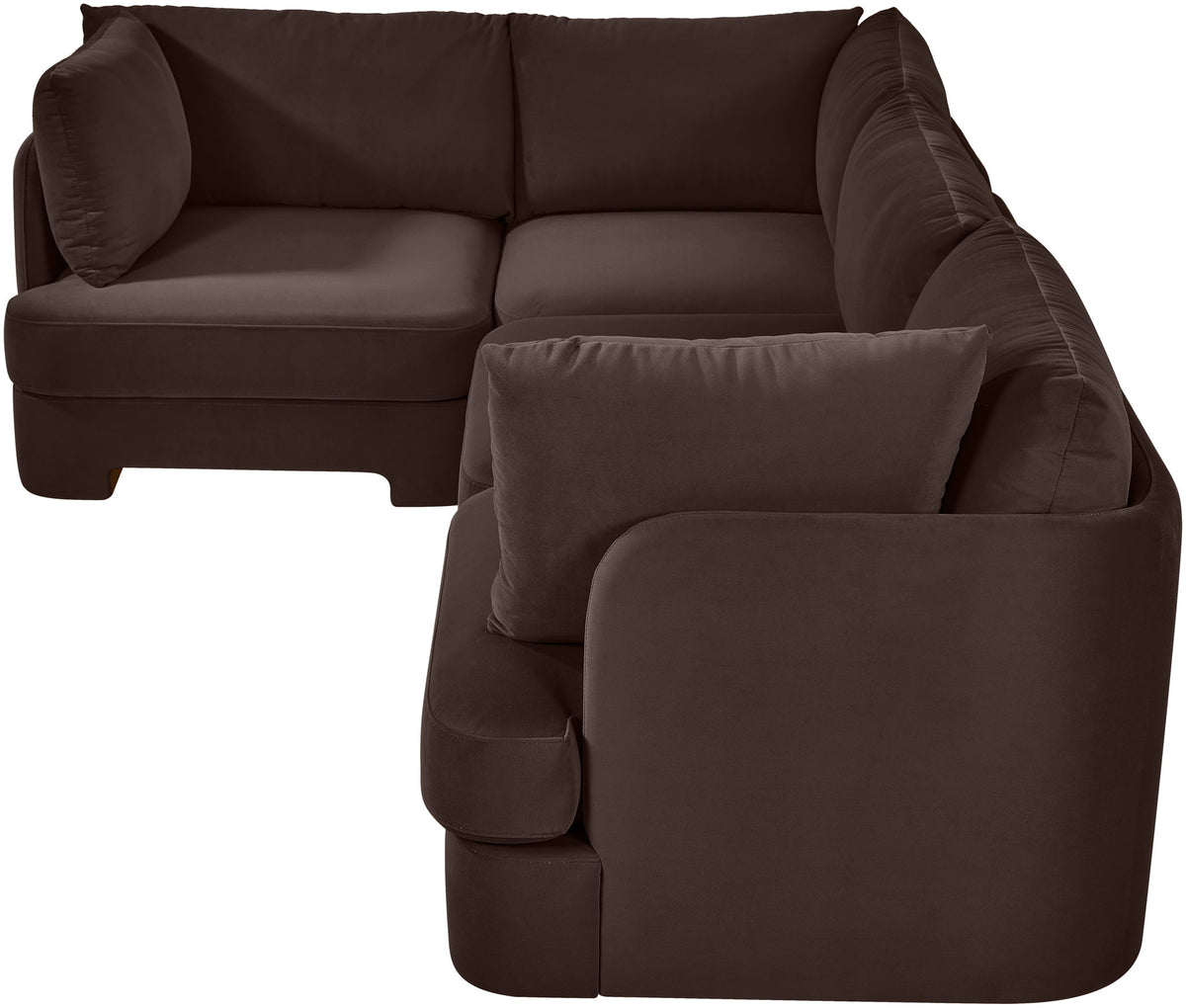 Hammond - Velvet Performance Fabric Upholstered 4 Piece Sectional