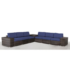 Elegant Outdoor Rattan Wicker 6 Person Seating Group With Cushions