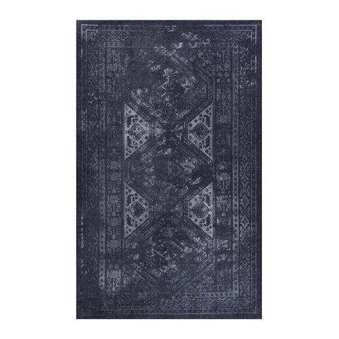 Maval - 8' X 10' Area Rug Washable - Black / Gray