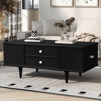 Modern Rectangle Coffee Table With Four Drawers