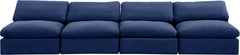 Comfy - Velvet Modular Armless Sofa 4 Seats
