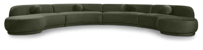Avra - 189" Velvet Performance Fabric Upholstered Sectional