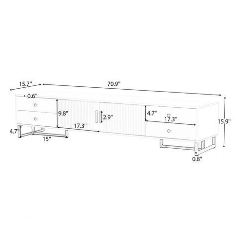Modern TV Stand With Storage For Living Room
