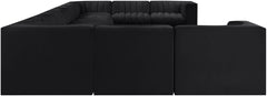Rummi - Velvet Performance Fabric Upholstered 11 Piece Modular Sectional