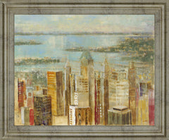 Golden Harbor Skyline - 28" x 34" Framed Wall Art