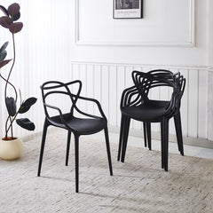 Dining Chair (Set of 4) - Black - Plastic