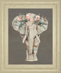 22x26 Flower Crown Elephant II By Jennifer Goldberger - Beige