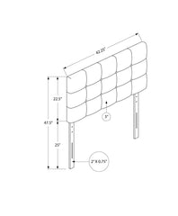 Twin Size, Bed Headboard Only, Upholstered, Transitional - Gray