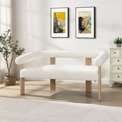 Modern Round Armrest Loveseat