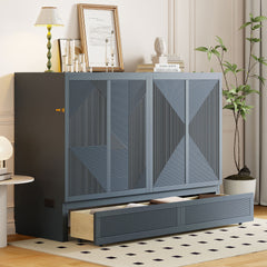 Murphy Bed With Large Drawer, USB Ports And Outlets