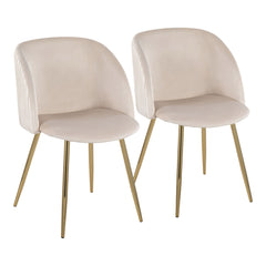 Fran - Pleated Waves Contemporary Chair (Set of 2)