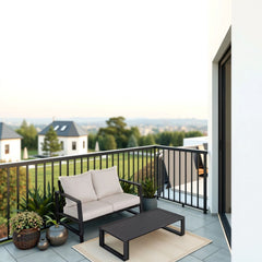 Durable Sofa With Rectangular Coffee Table