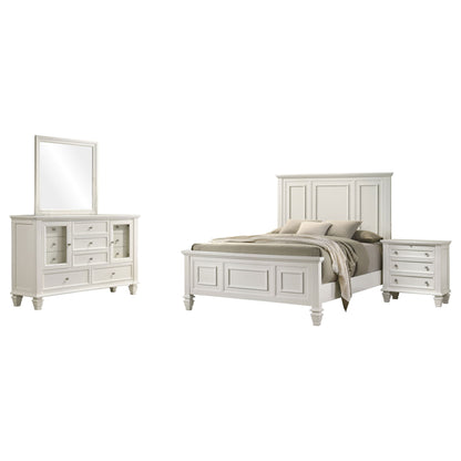 Dennis - 4 Piece Eastern King Bedroom Set - Cream White