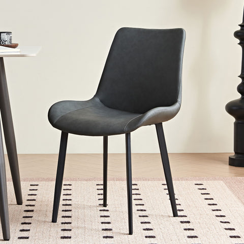 Dining Table Set, Chairs (Set of 2) - Grey