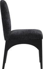 Waldorf - Chenille Dining Side Chair With Black Legs