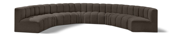 Arc - Boucle Fabric 8 Piece U-Shaped Modular Sofa
