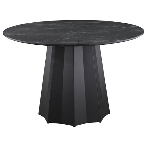 Dorgan - 5 Piece Round Dining Set - Black