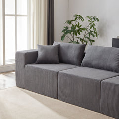 Modular L Shaped Sectional Compressed Sofa, Free Combination