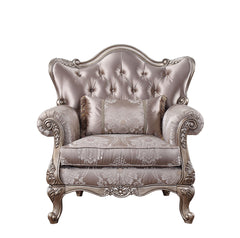 Jayceon - Chair With Pillow - Fabric & Champagne