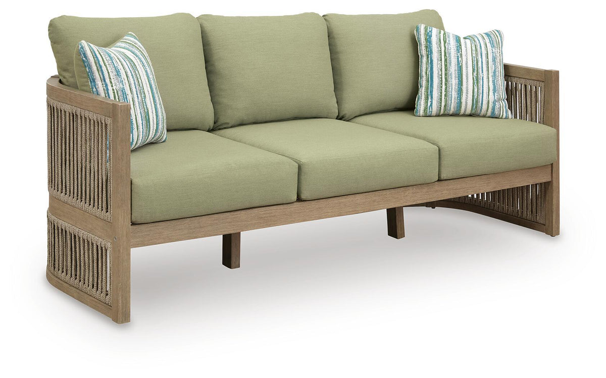Serena Shores - Sofa With Cushion - Beige / Green