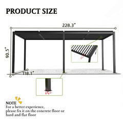 Louver Pergola Aluminium Frame & Louvers