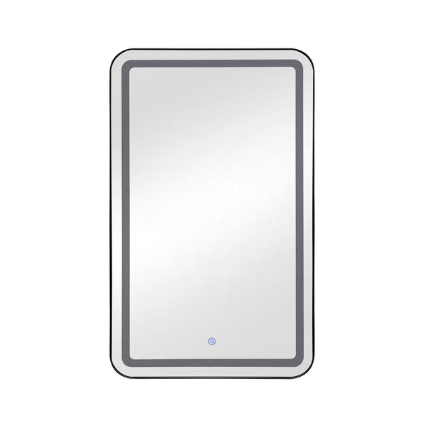 Rectangle Medicine Cabinet Mirror Bathroom Mirror With Storage Wall Mounted Medicine Mirror Cabinet With LED - Black