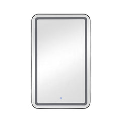 Rectangle Medicine Cabinet Mirror Bathroom Mirror With Storage Wall Mounted Medicine Mirror Cabinet With LED - Black