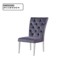 Modern Upholstered Tufted Dining Chair (Set of 2)