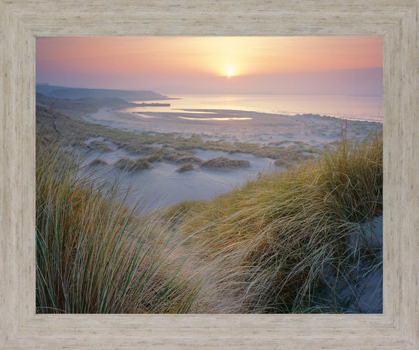 Misty Shoreline Glow - 28" x 34" Framed Wall Art